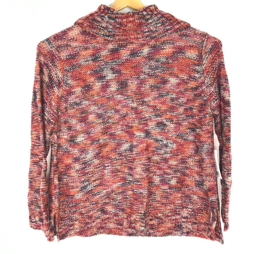 NWT New Direction 3X Pullover Sweater High Neck Long Sleeve Orange Red Black